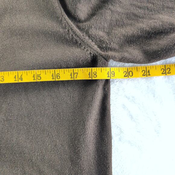 Eddie Bauer Cotton & Cashmere Button Down Sweater Men's Large Chocolate Brown - Picture 6 of 8